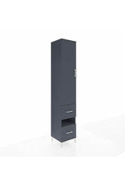 Hyperion Dolap 3 Raflı 2 Çekmeceli Tek Askılı 44x44x243 Antrasit-Antrasit