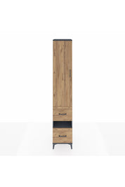 Hyperion Dolap 3 Raflı 2 Çekmeceli Tek Askılı 44x44x243 Antrasit-Çam