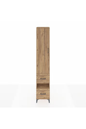 Hyperion Dolap 3 Raflı 2 Çekmeceli Tek Askılı 44x44x243 Çam-Çam