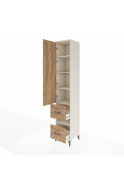 Hyperion Dolap 5 Raflı 2 Çekmeceli Tek Kapaklı 44x44x243 Aytaşı-Çam