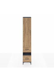 Hyperion Dolap 5 Raflı 2 Çekmeceli Tek Kapaklı 44x44x243 Antrasit-Çam