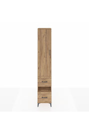 Hyperion Dolap 5 Raflı 2 Çekmeceli Tek Kapaklı 44x44x243 Çam-Çam