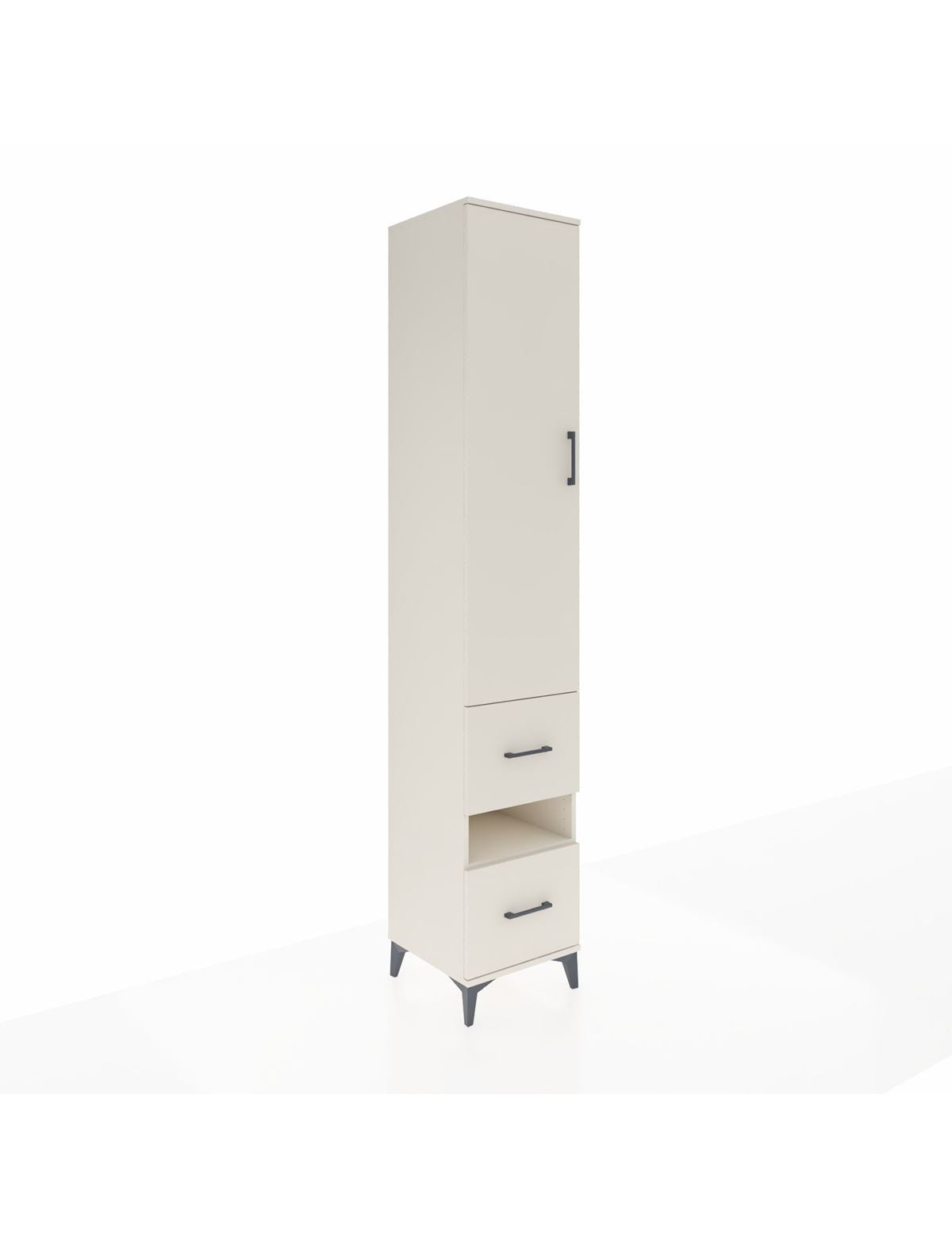 Hyperion Dolap 3 Raflı 2 Çekmeceli Tek Askılı 44x44x243 Aytaşı-Aytaşı