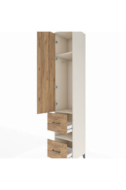 Hyperion Dolap 3 Raflı 2 Çekmeceli Tek Askılı 44x44x243 Aytaşı-Çam