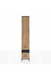 Hyperion Dolap 3 Raflı 2 Çekmeceli Tek Askılı 44x44x243 Antrasit-Çam