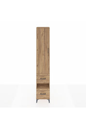 Hyperion Dolap 3 Raflı 2 Çekmeceli Tek Askılı 44x44x243 Çam-Çam