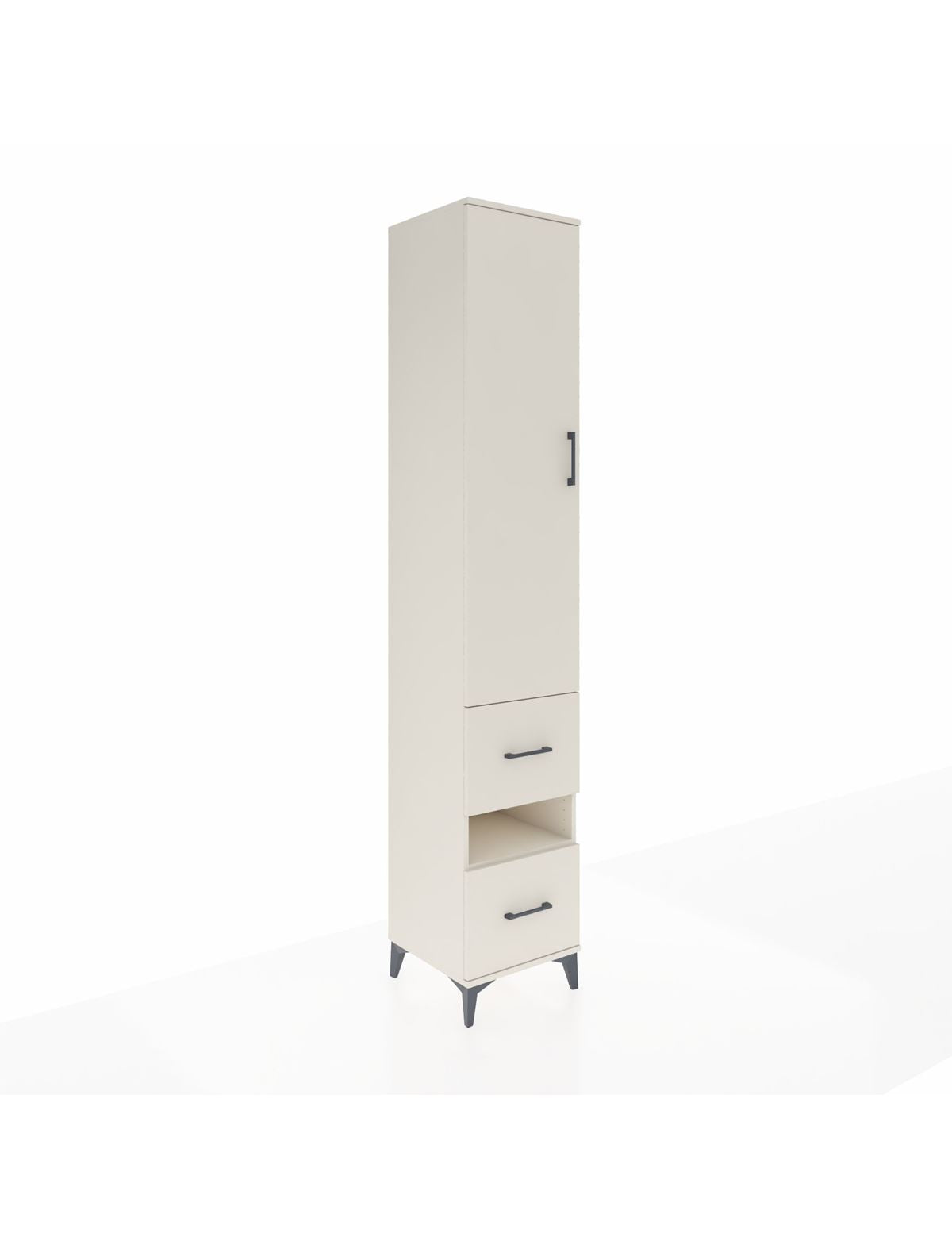 Hyperion Dolap 5 Raflı 2 Çekmeceli Tek Kapaklı 44x44x243 Aytaşı-Aytaşı