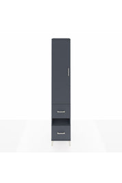 Hyperion Dolap 5 Raflı 2 Çekmeceli Tek Kapaklı 44x44x243 Antrasit-Antrasit