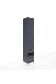 Hyperion Dolap 5 Raflı 2 Çekmeceli Tek Kapaklı 44x44x243 Antrasit-Antrasit