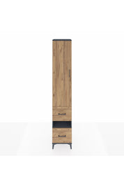 Hyperion Dolap 5 Raflı 2 Çekmeceli Tek Kapaklı 44x44x243 Antrasit-Çam