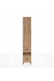 Hyperion Dolap 5 Raflı 2 Çekmeceli Tek Kapaklı 44x44x243 Çam-Çam