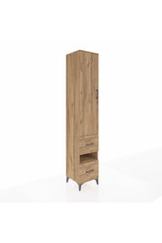 Hyperion Dolap 5 Raflı 2 Çekmeceli Tek Kapaklı 44x44x243 Çam-Çam