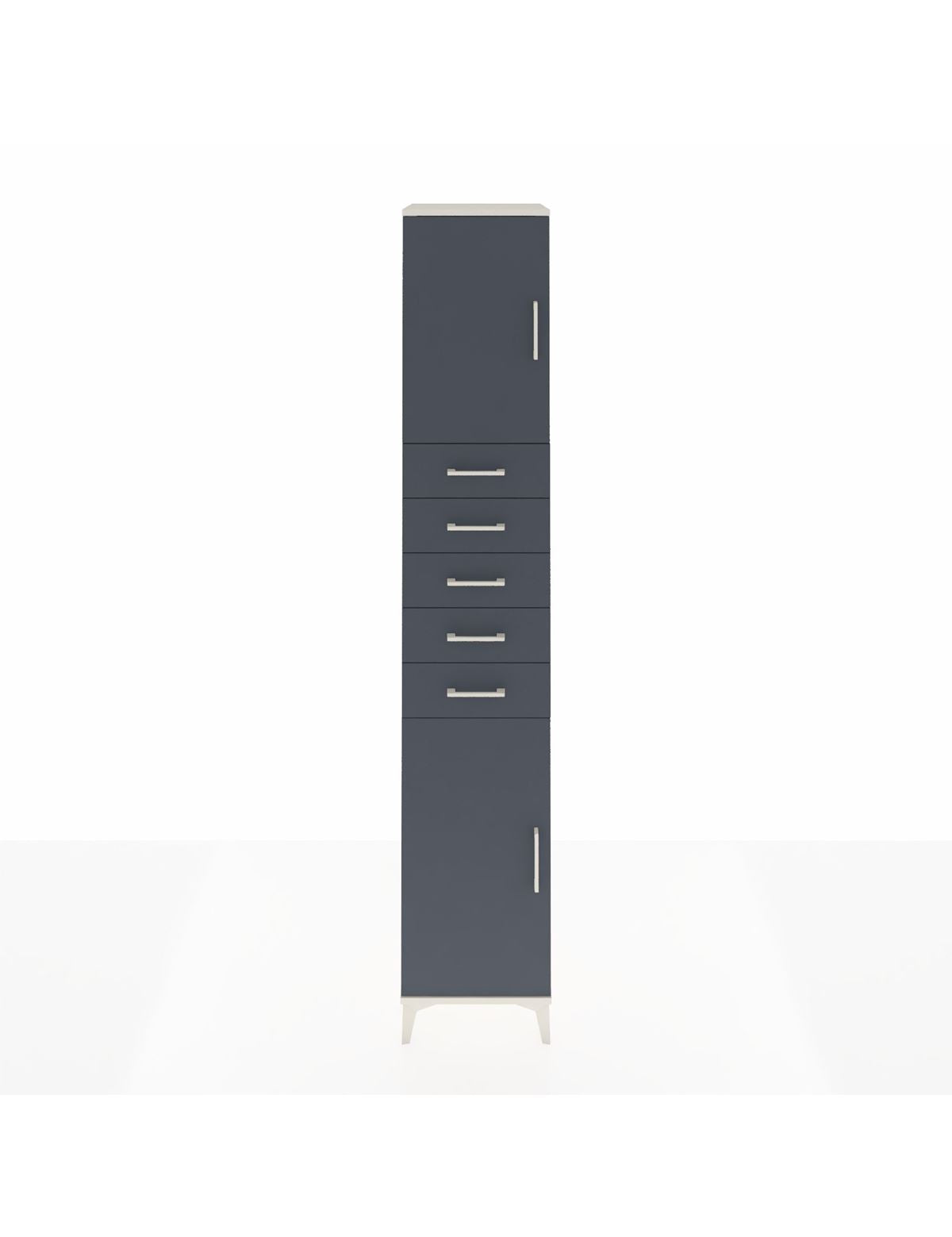 Hyperion Dolap 3 Raflı 5 Çekmeceli 2 Kapaklı 44x44x243 Aytaşı-Antrasit