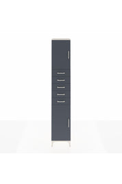 Hyperion Dolap 3 Raflı 5 Çekmeceli 2 Kapaklı 44x44x243 Aytaşı-Antrasit