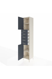 Hyperion Dolap 3 Raflı 5 Çekmeceli 2 Kapaklı 44x44x243 Aytaşı-Antrasit