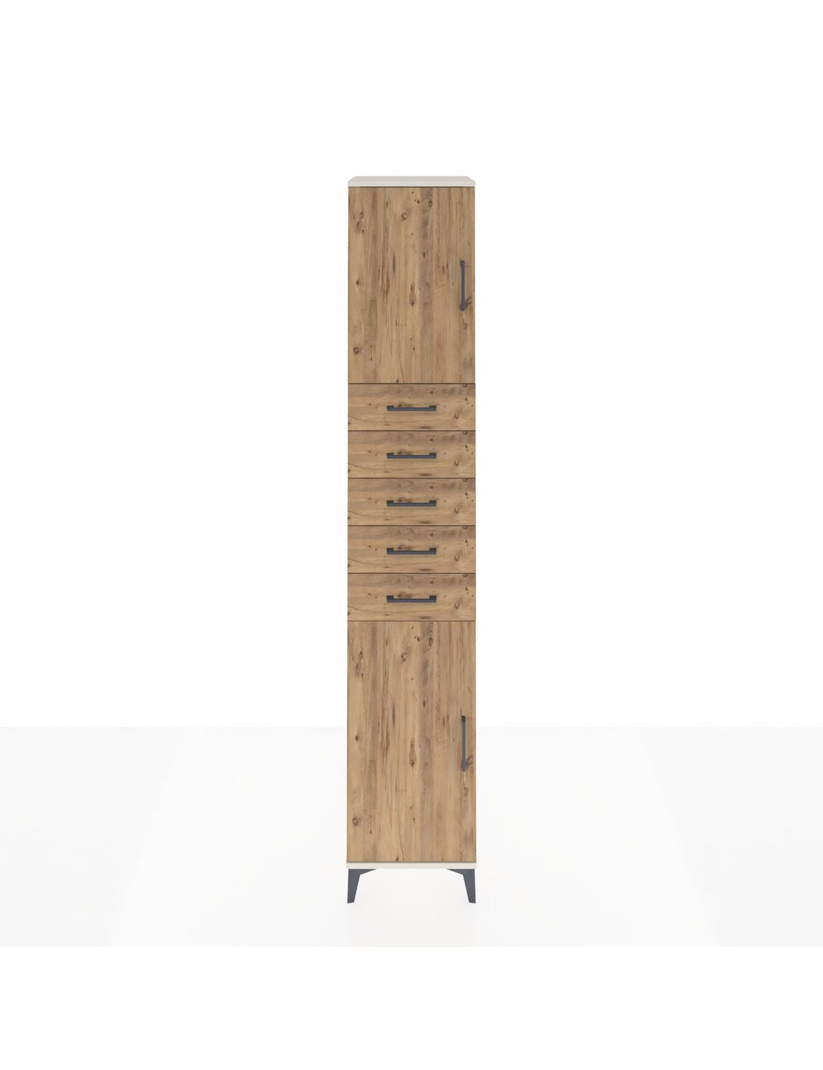 Hyperion Dolap 3 Raflı 5 Çekmeceli 2 Kapaklı 44x44x243 Aytaşı-Çam