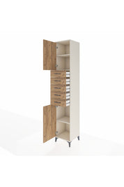 Hyperion Dolap 3 Raflı 5 Çekmeceli 2 Kapaklı 44x44x243 Aytaşı-Çam