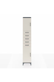 Hyperion Dolap 3 Raflı 5 Çekmeceli 2 Kapaklı 44x44x243 Antrasit-Aytaşı