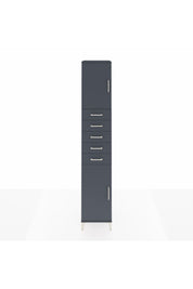 Hyperion Dolap 3 Raflı 5 Çekmeceli 2 Kapaklı 44x44x243 Antrasit-Antrasit