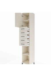 Hyperion Dolap 3 Raflı 5 Çekmeceli Tek Kapaklı 44x44x243 Aytaşı-Aytaşı