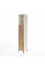 Hyperion Dolap 3 Raflı 5 Çekmeceli Tek Kapaklı 44x44x243 Aytaşı-Çam