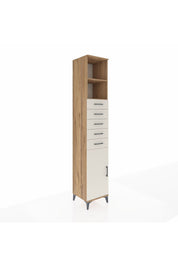 Hyperion Dolap 3 Raflı 5 Çekmeceli Tek Kapaklı 44x44x243 Çam-Aytaşı