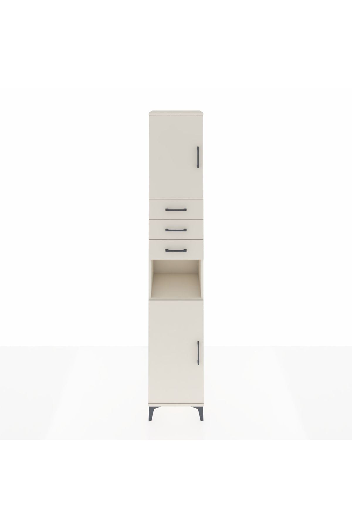 Hyperion Dolap 4 Raflı 3 Çekmeceli 2 Kapaklı 44x44x243 Aytaşı-Aytaşı