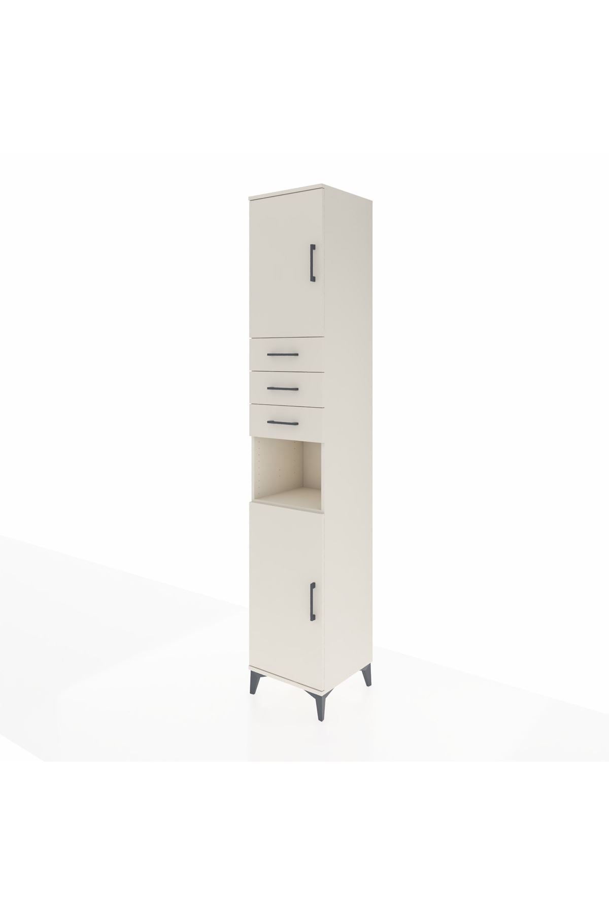 Hyperion Dolap 4 Raflı 3 Çekmeceli 2 Kapaklı 44x44x243 Aytaşı-Aytaşı