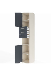 Hyperion Dolap 4 Raflı 3 Çekmeceli 2 Kapaklı 44x44x243 Aytaşı-Antrasit
