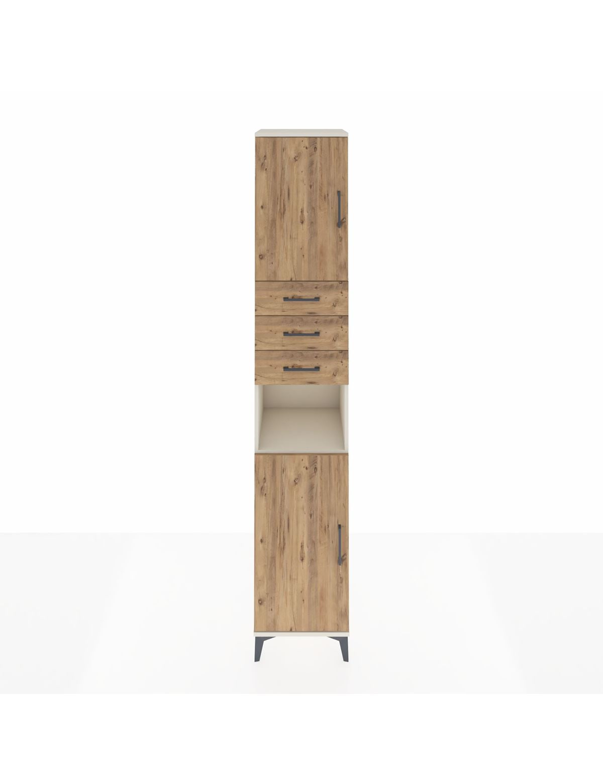 Hyperion Dolap 4 Raflı 3 Çekmeceli 2 Kapaklı 44x44x243 Aytaşı-Çam