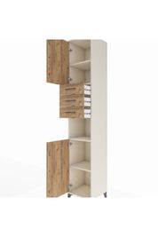 Hyperion Dolap 4 Raflı 3 Çekmeceli 2 Kapaklı 44x44x243 Aytaşı-Çam