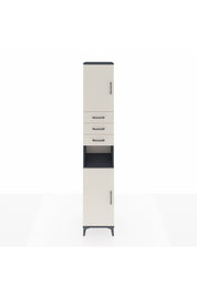 Hyperion Dolap 4 Raflı 3 Çekmeceli 2 Kapaklı 44x44x243 Antrasit-Aytaşı