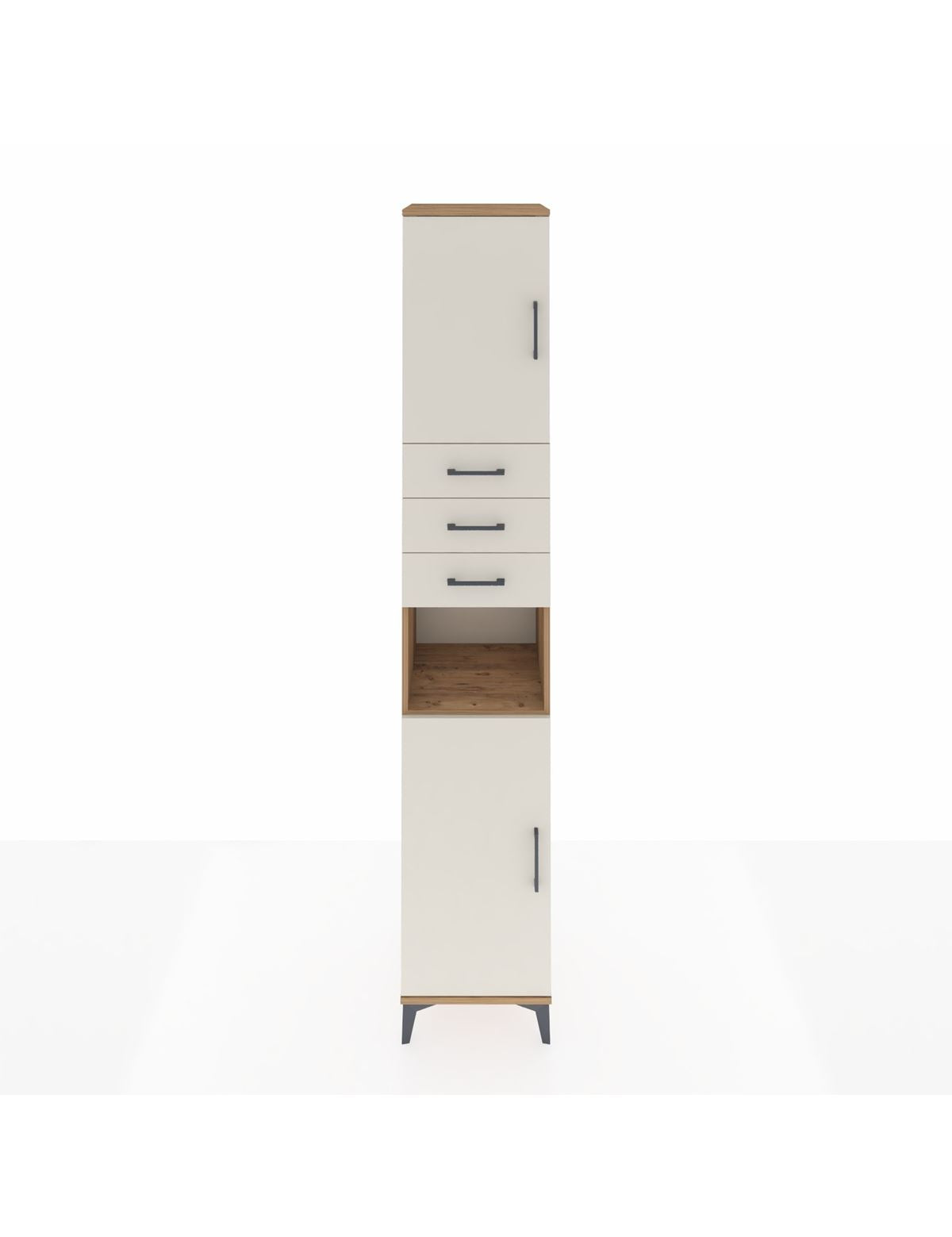 Hyperion Dolap 4 Raflı 3 Çekmeceli 2 Kapaklı 44x44x243 Çam-Aytaşı