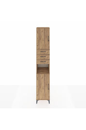 Hyperion Dolap 4 Raflı 3 Çekmeceli 2 Kapaklı 44x44x243 Çam-Çam