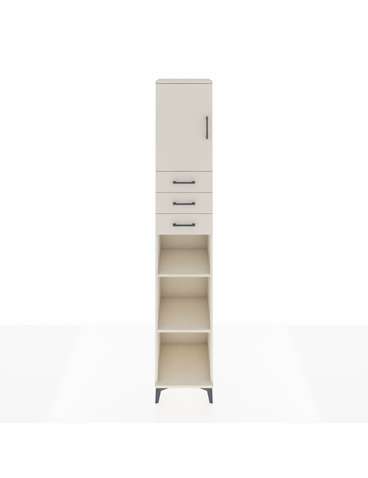 Hyperion Dolap 4 Raflı 3 Çekmeceli Tek Kapaklı 44x44x243 Aytaşı-Aytaşı