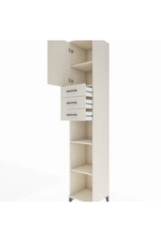 Hyperion Dolap 4 Raflı 3 Çekmeceli Tek Kapaklı 44x44x243 Aytaşı-Aytaşı