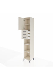 Hyperion Dolap 4 Raflı 3 Çekmeceli Tek Kapaklı 44x44x243 Aytaşı-Aytaşı