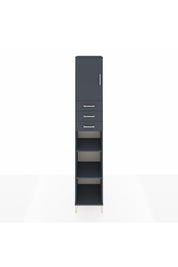 Hyperion Dolap 4 Raflı 3 Çekmeceli Tek Kapaklı 44x44x243 Antrasit-Antrasit