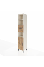 Hyperion Dolap 4 Raflı 3 Çekmeceli Tek Kapaklı 44x44x243 Aytaşı-Çam