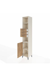 Hyperion Dolap 4 Raflı 3 Çekmeceli Tek Kapaklı 44x44x243 Aytaşı-Çam