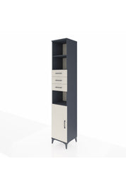 Hyperion Dolap 4 Raflı 3 Çekmeceli Tek Kapaklı 44x44x243 Antrasit-Aytaşı