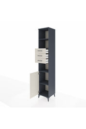 Hyperion Dolap 4 Raflı 3 Çekmeceli Tek Kapaklı 44x44x243 Antrasit-Aytaşı