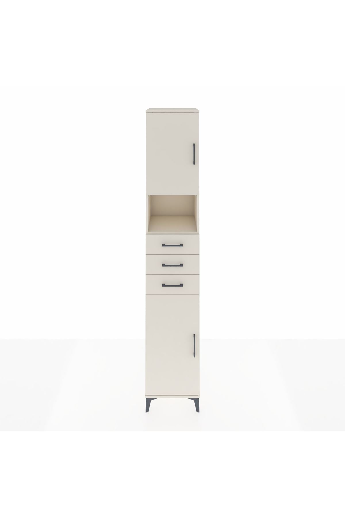 Hyperion Dolap 4 Raflı 3 Çekmeceli 2 Kapaklı 44x44x243 Aytaşı-Aytaşı