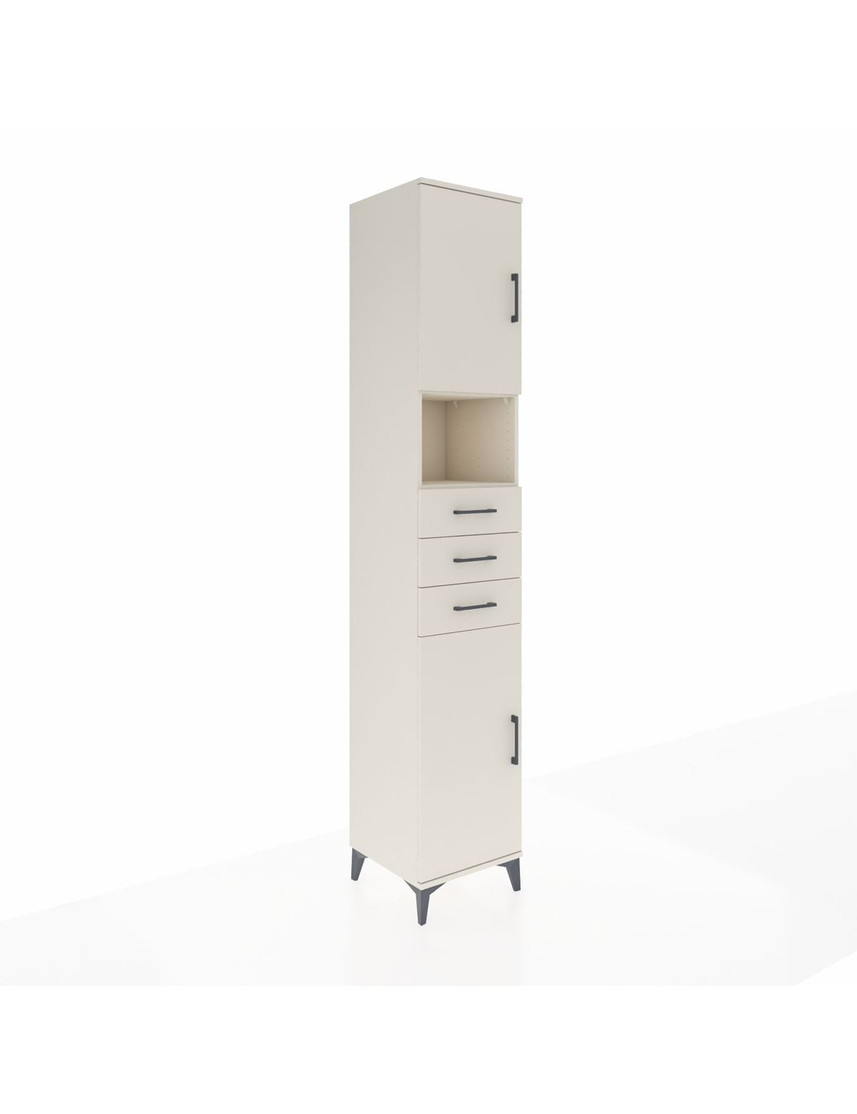 Hyperion Dolap 4 Raflı 3 Çekmeceli 2 Kapaklı 44x44x243 Aytaşı-Aytaşı