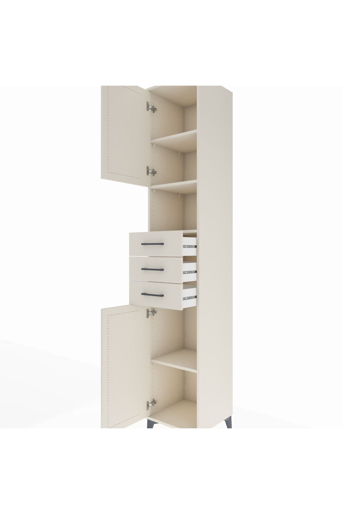 Hyperion Dolap 4 Raflı 3 Çekmeceli 2 Kapaklı 44x44x243 Aytaşı-Aytaşı