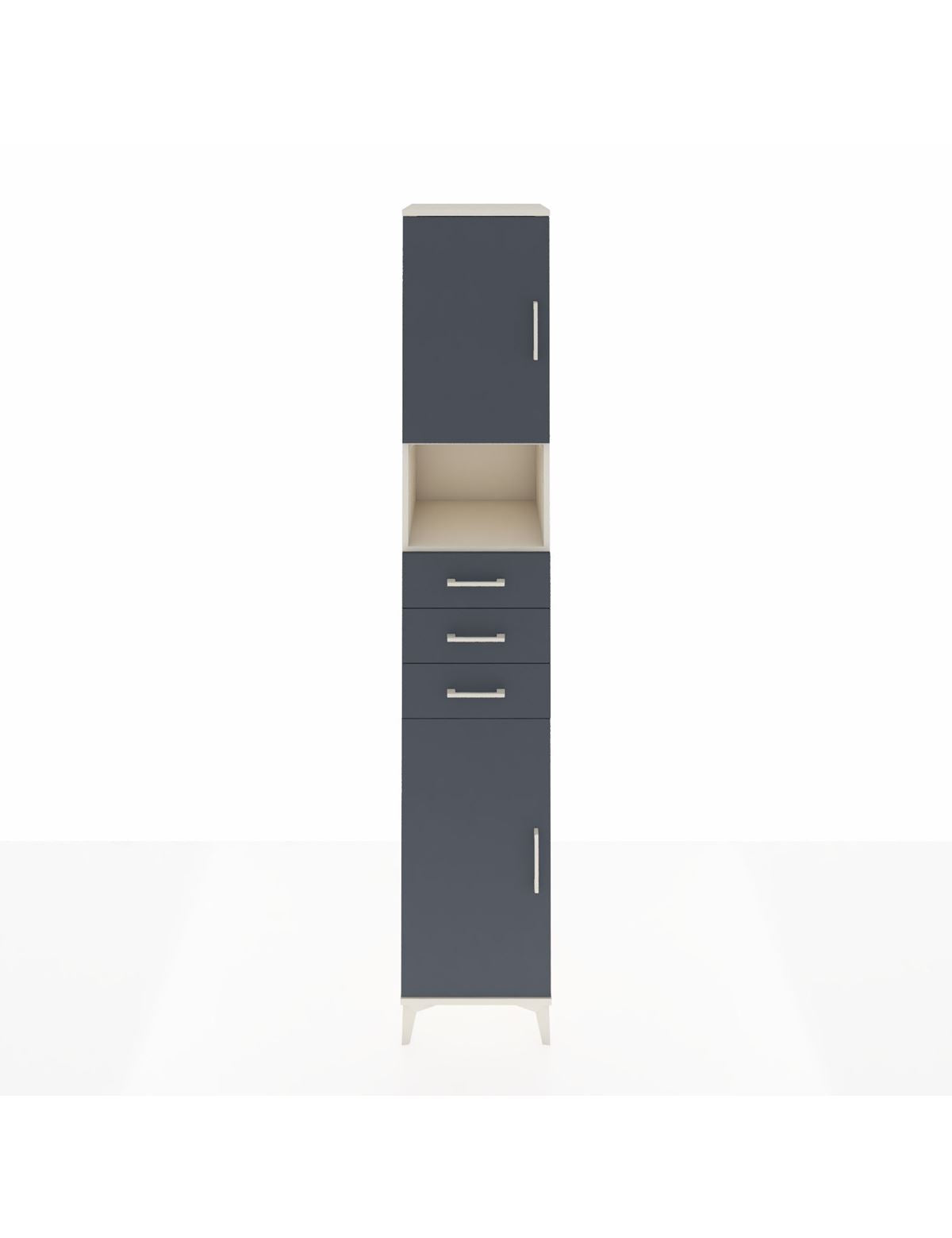 Hyperion Dolap 4 Raflı 3 Çekmeceli 2 Kapaklı 44x44x243 Aytaşı-Antrasit