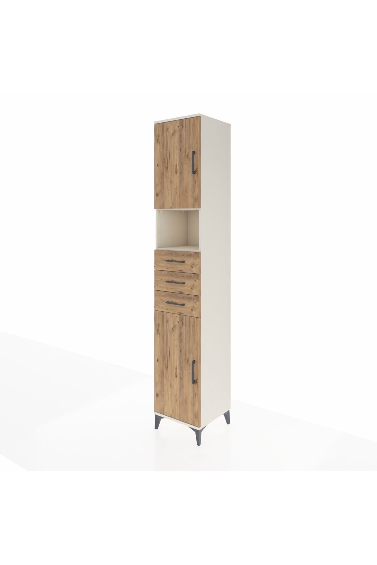 Hyperion Dolap 4 Raflı 3 Çekmeceli 2 Kapaklı 44x44x243 Aytaşı-Çam