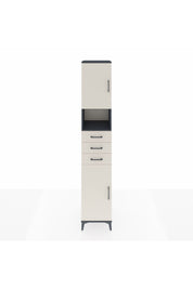 Hyperion Dolap 4 Raflı 3 Çekmeceli 2 Kapaklı 44x44x243 Antrasit-Aytaşı