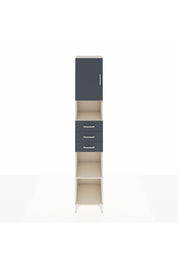 Hyperion Dolap 4 Raflı 3 Çekmeceli Tek Kapaklı 44x44x243 Aytaşı-Antrasit