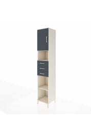 Hyperion Dolap 4 Raflı 3 Çekmeceli Tek Kapaklı 44x44x243 Aytaşı-Antrasit